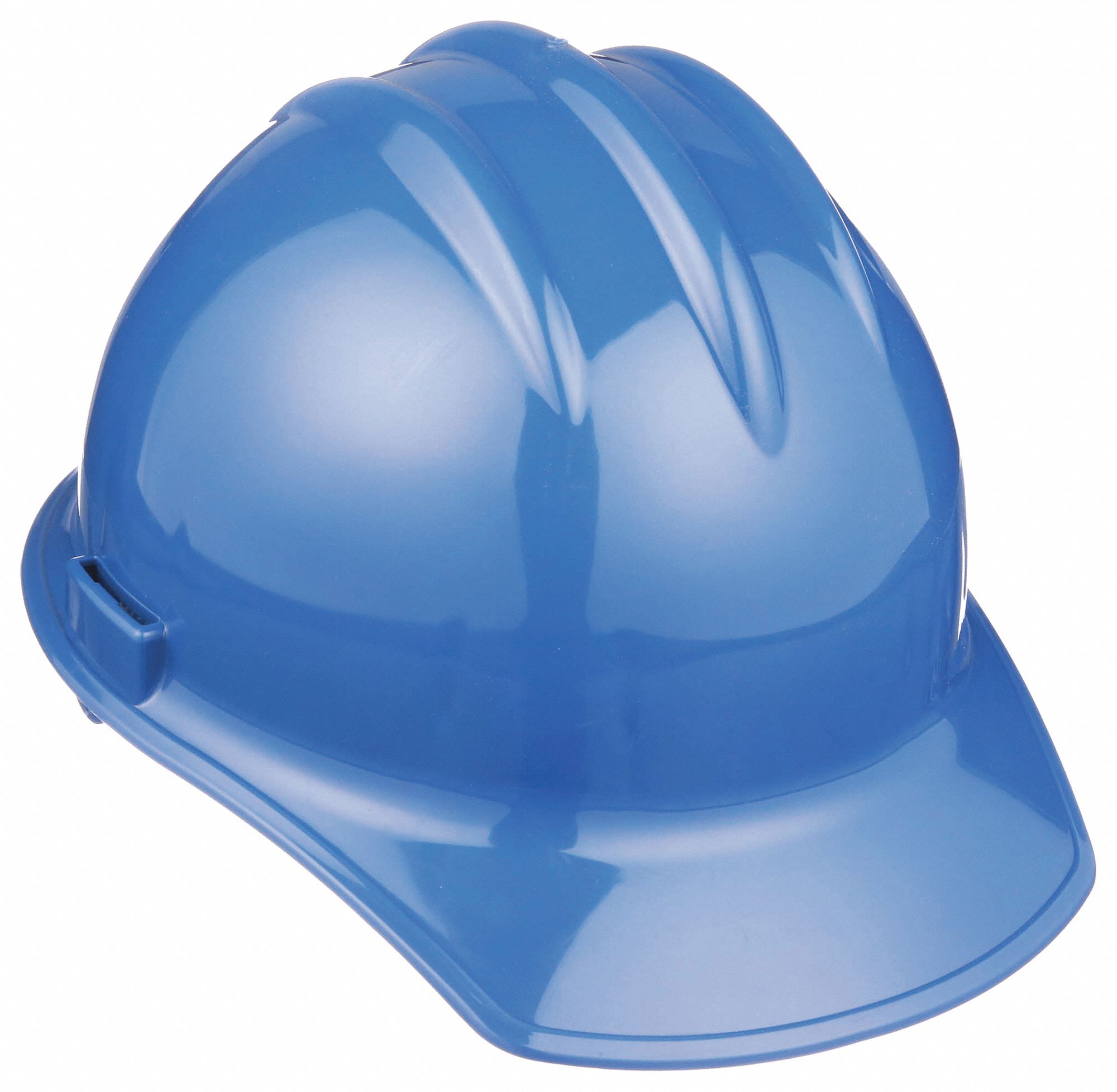 Hard Hat: Blue, No Graphics, Ratchet (6-Point), Ratchet, Polyethylene, Side-Slots, BULLARD