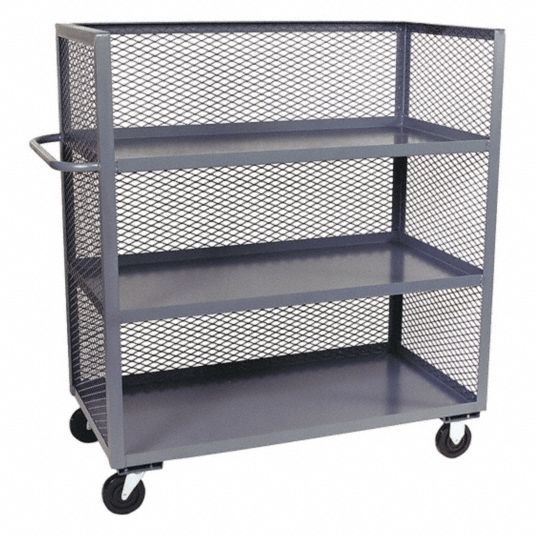 JAMCO Single-Side-Access Mesh-Wall Metal Stock Truck: 3,000 lb Load  Capacity, 60 inx30 in, Phenolic