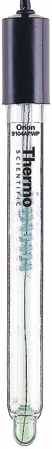 pH Electrode: pH, BNC, Double/Open, Rugged, Glass, 1 m Cable Lg, 9104APWP