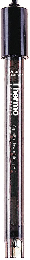 pH Electrode: pH, BNC, Open Double, Std, Epoxy, 1 m Cable Lg, Electrodes: pH