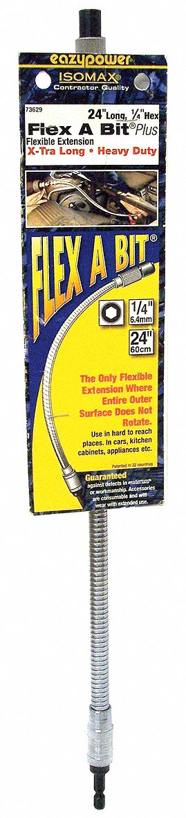 FLEXIBLE EXTENSION,1/4 DR,24 IN L,M
