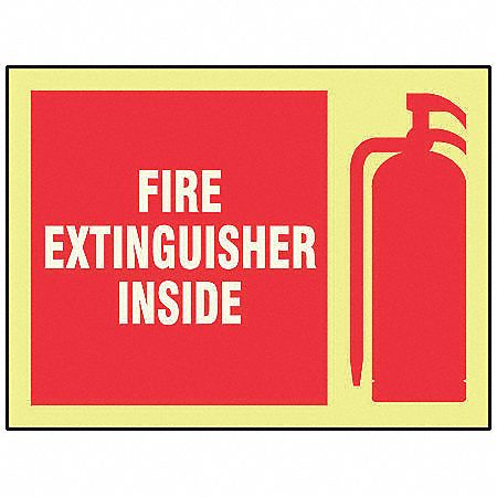 Fire Extinguisher Sign,10 x 14In,ENG