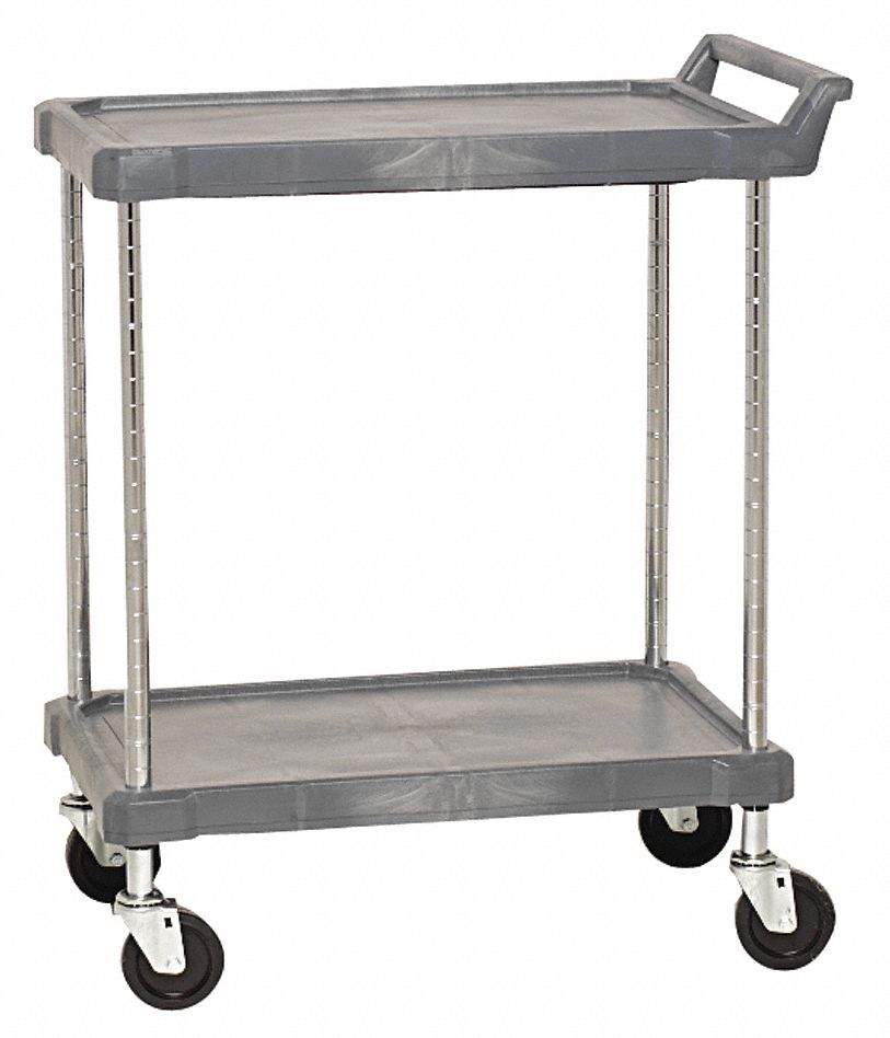 Utility Cart, 400 lb Load Capacity, Number of Shelves 2 Grainger
