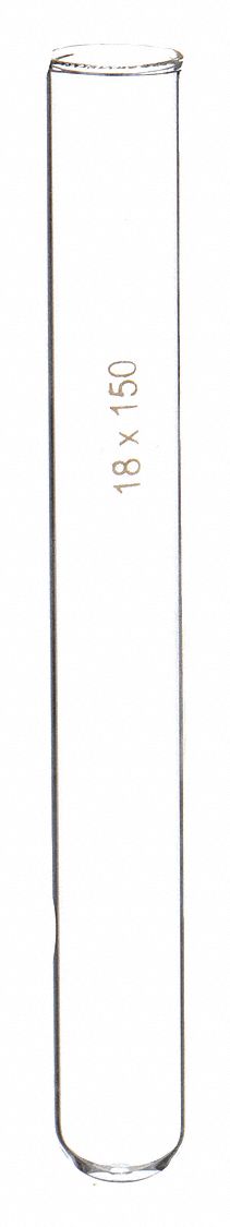 TEST TUBE,18MM,NON-STERILE,GLASS,PK72