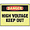 Danger Sign,10 x 14In,R and BK/YEL,PLSTC