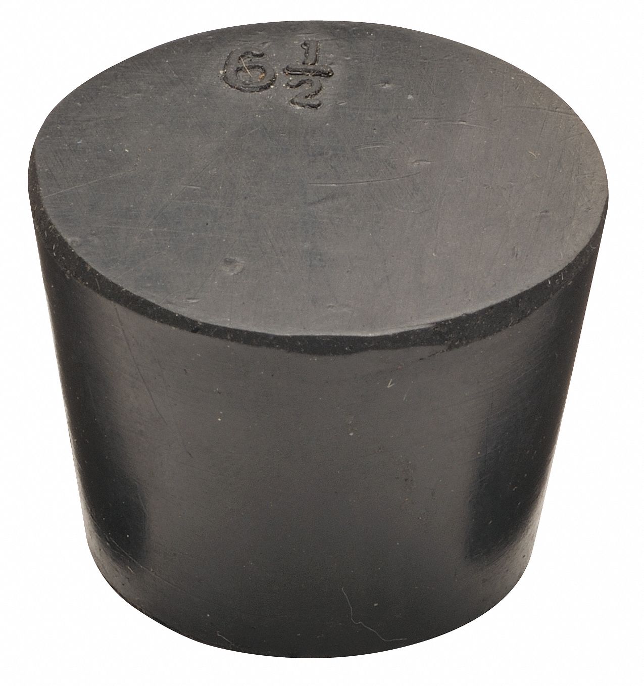 GRAINGER APPROVED Stopper, Black, 6.5 Stopper Size, 25 mm Neck Size