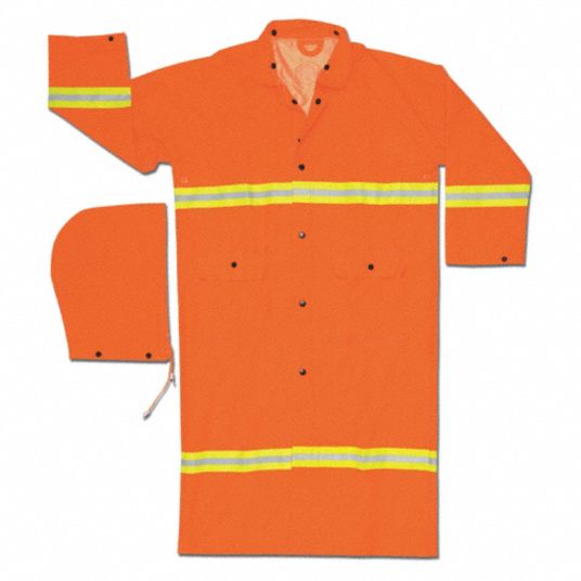MCR SAFETY Raincoat Hood, HiVis Orange, 2XL 9JH84201CRX2 Grainger