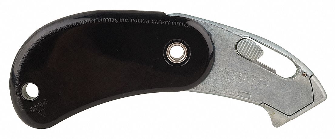 8GCX9 - E5744 Folding Safety Cutter 4 in. Black PK12