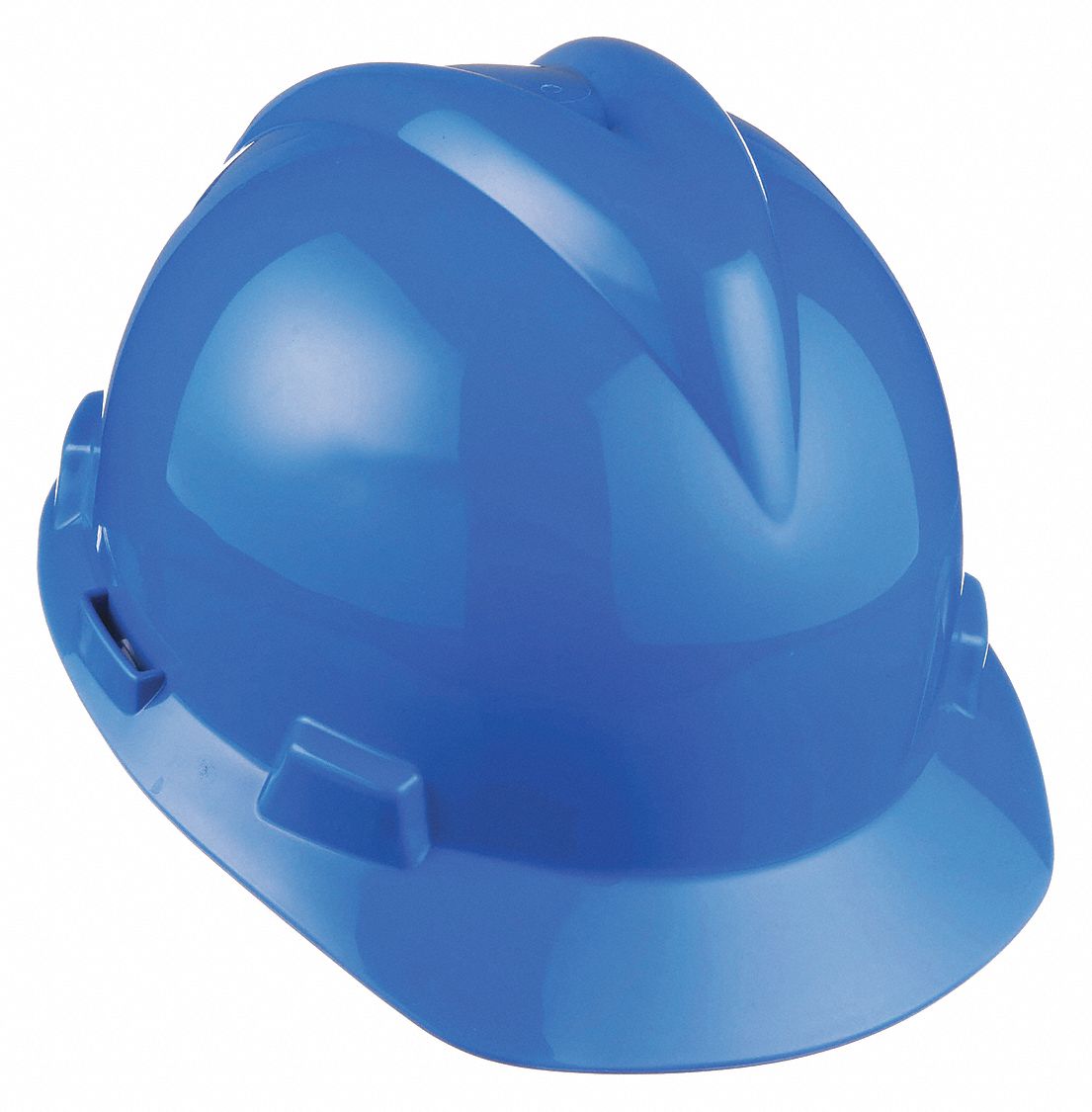 CASQUE À FENTES, CSA Z94.1-2005, TYPE 1, CLASSE E, PE, CLIQUET 4 PTS FAS-TRAC III, BORD AVANT, BLEU