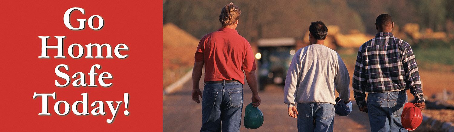 Safety Banner: Poly Sheeting, 28 in x 96 in Nominal Sign Size, Indoor/Outdoor, 1 Printed Sides