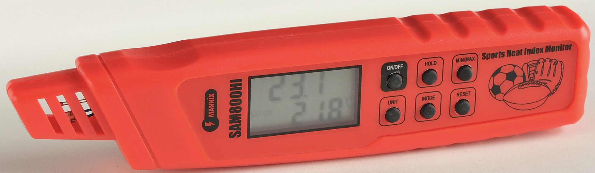 GENERAL Digital Pocket Heat Index Monitor Sports Model, Red, 6.7 in x