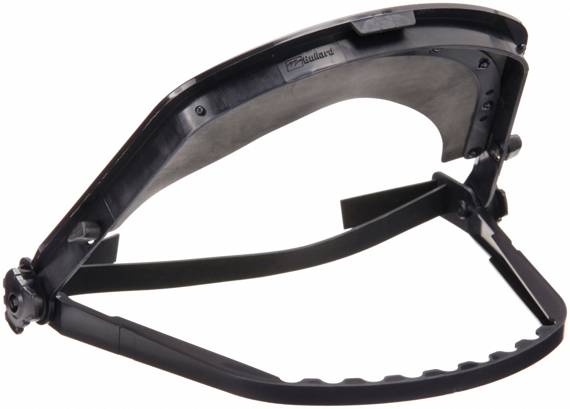 VISOR BRACKET WITH NEOPRENE GASKET, NYLON, BLACK, FOR FRONT BRIM HARD HATS