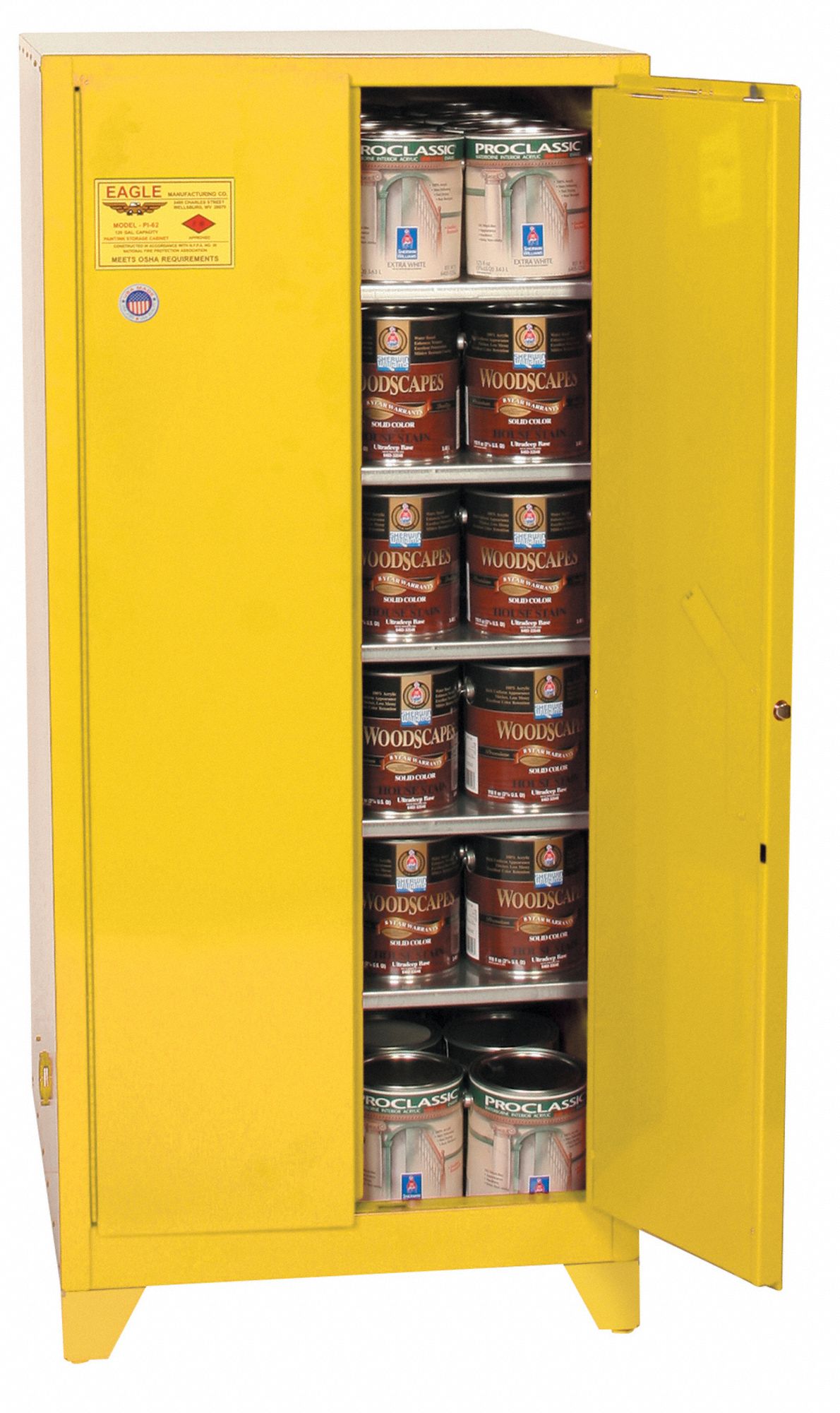 E5394 Paints and Inks Cabinet 96 gal Yellow