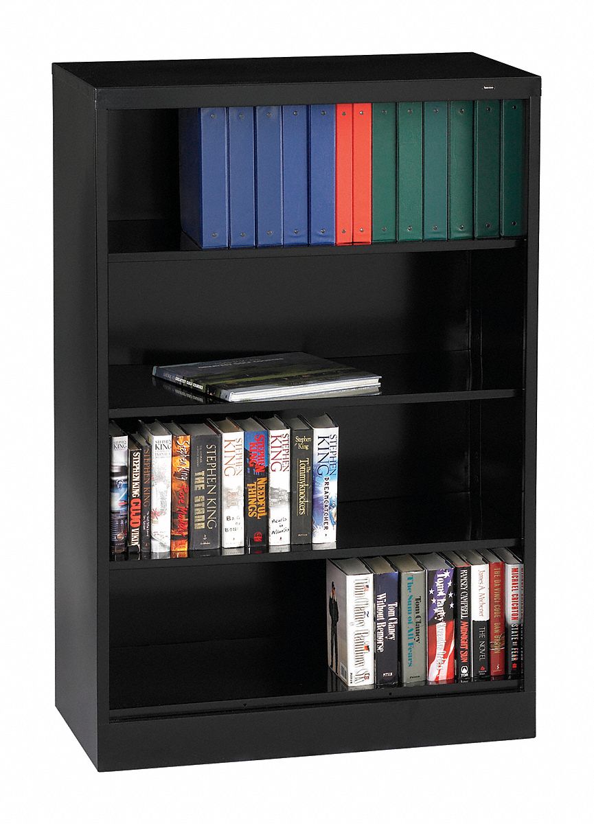 TENNSCO, Assembled, 4 Shelves, Bookcase 8GZX0BC1852BLACK Grainger