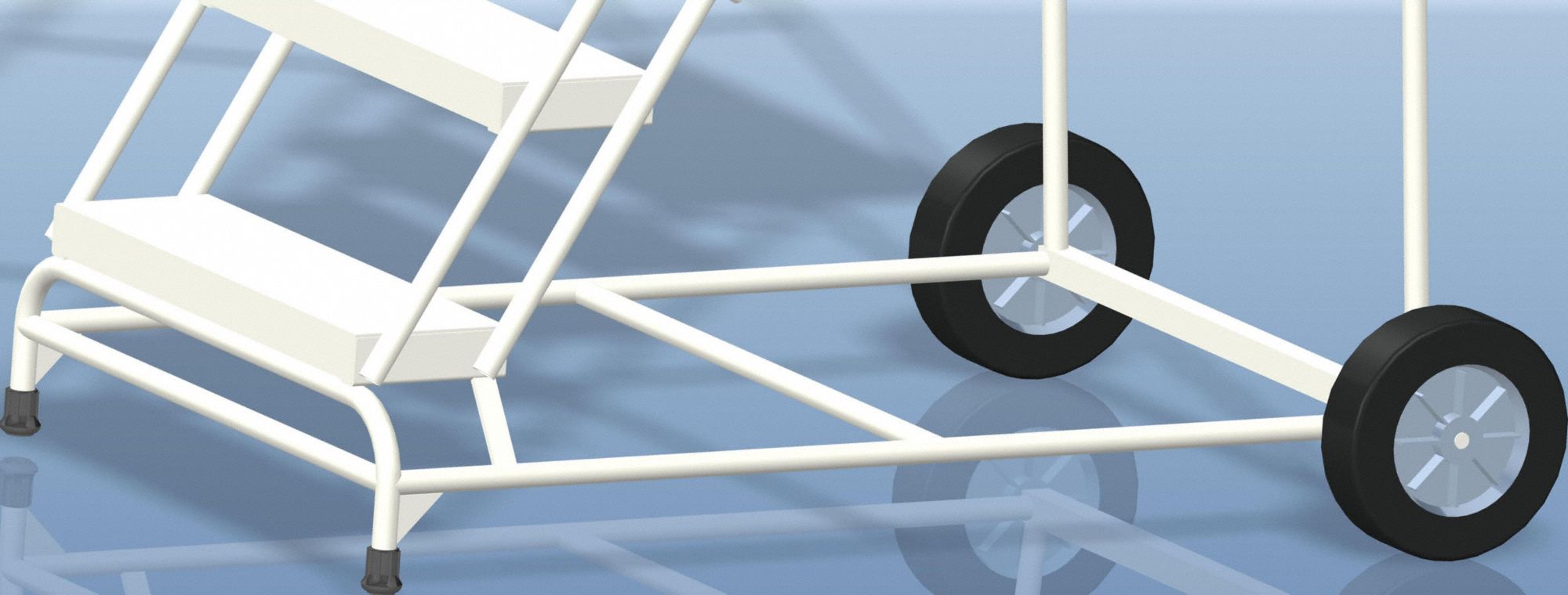 BALLYMORE 6Step Wheelbarrow Ladder, Ribbed Step Tread, 93 in Overall