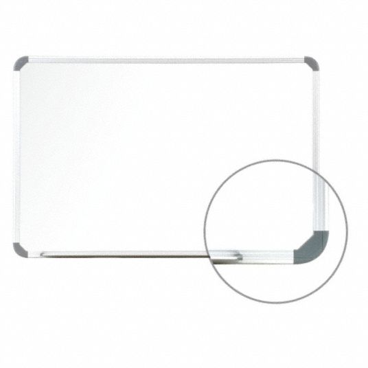 GHENT GlossFinish Steel Dry Erase Board, Wall Mounted, 48 inH x 72 inW