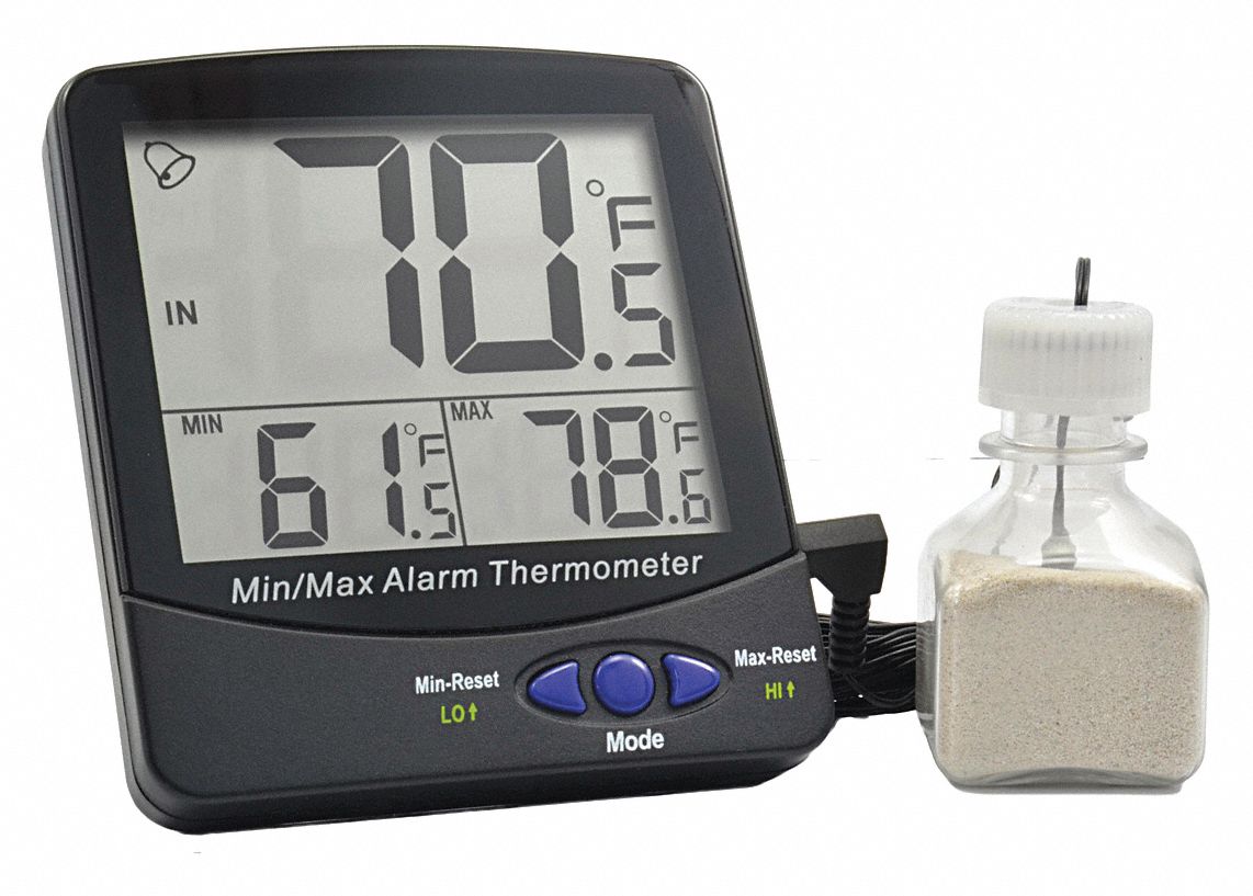 THERMCO Digital Thermometer, (1) Sand Filled 30 mL Bottle Probe, ISO