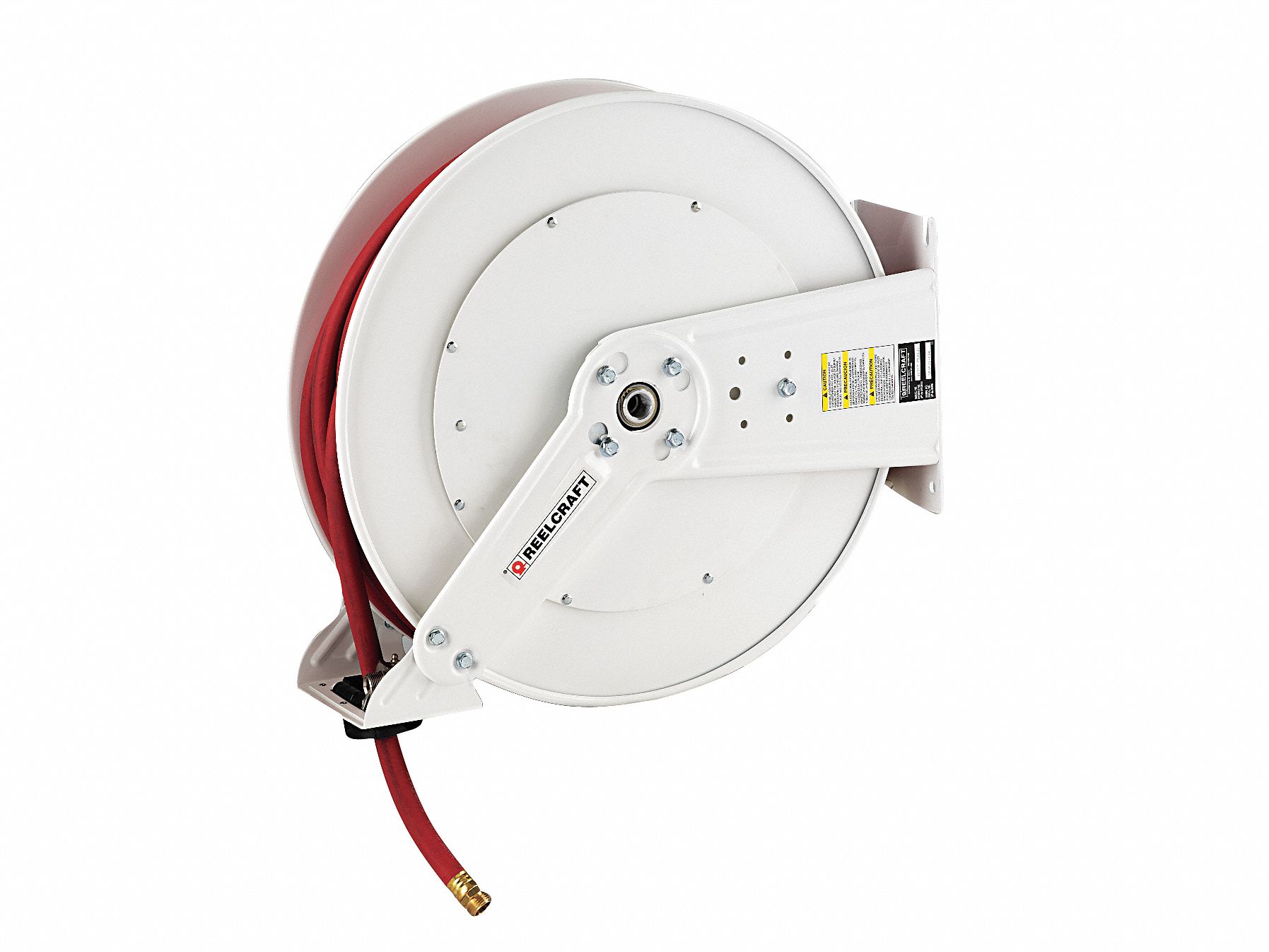 75 ft (5/8 in I.D.), 3/4 in MGHT, Spring Return Hose Reel - 8LZW7