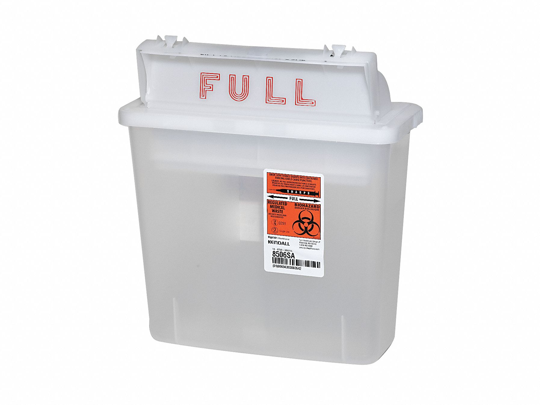 Sharps Container Clear 1 1/4 gal PK5