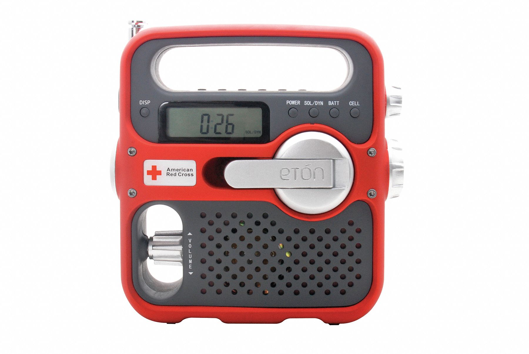 Portable Multipurpose Weather Radio, Red - Grainger