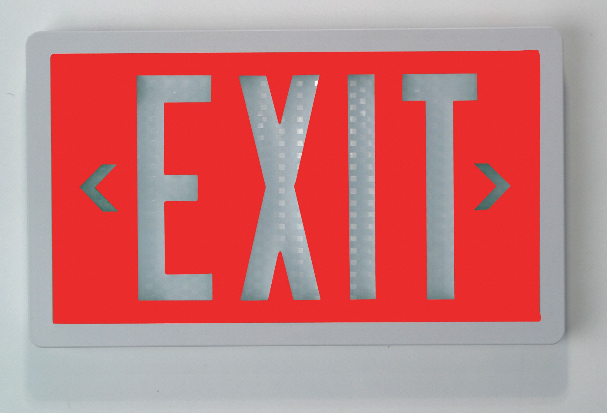 ISOLITE 2 Face Self-Luminous Exit Sign, Red Background Color, White ...