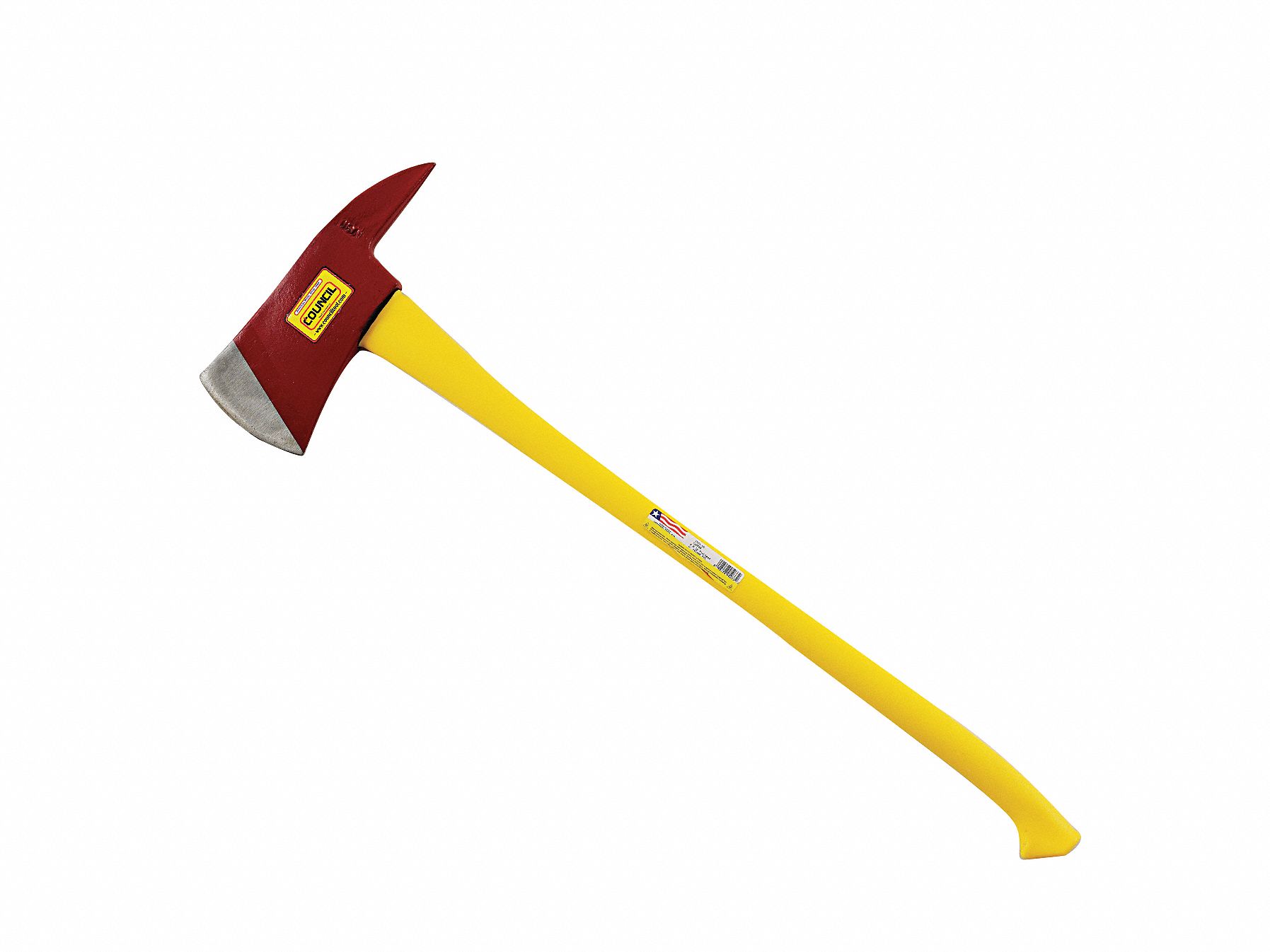 PICK HEAD AXE, 36 IN OVERALL L, 5 IN CUTTING EDGE L, 6 LB HEAD WT, STEEL