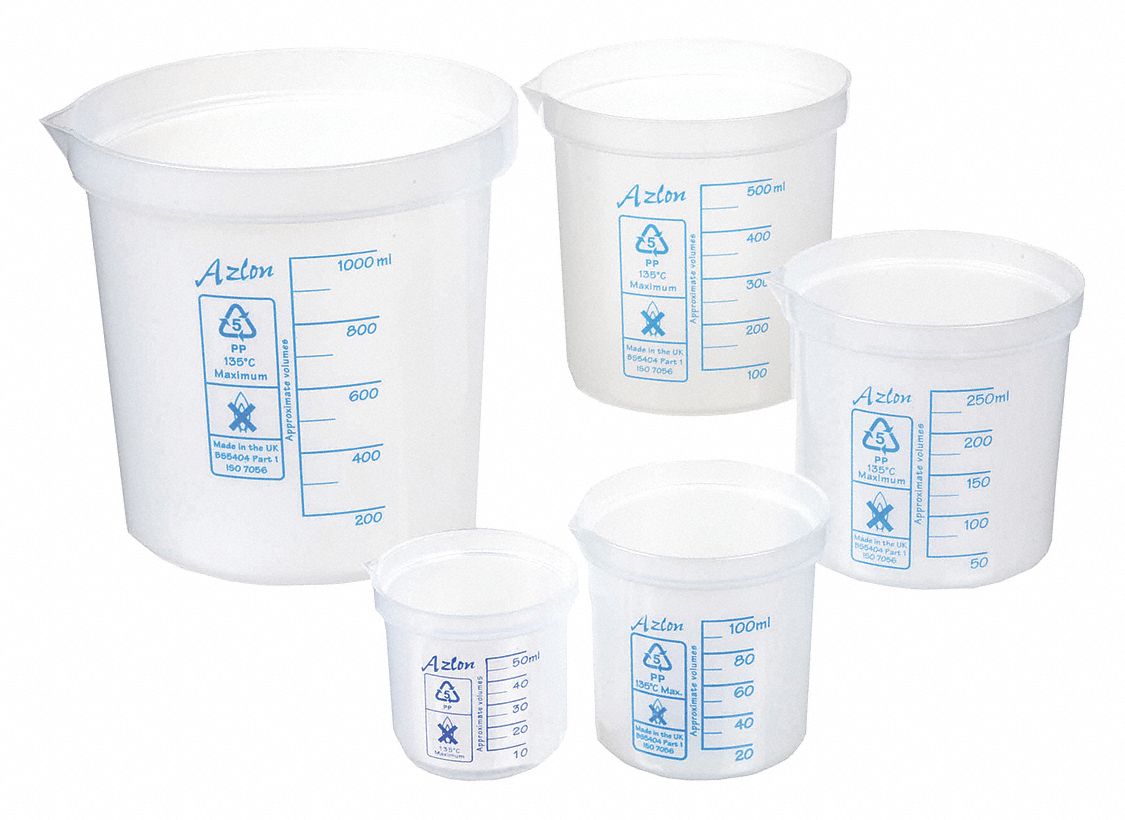 GRADUATED,BEAKER SET,50ML-1000ML,PP