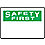 Caution Sign,7 x 10In,GRN/WHT,PLSTC,ENG