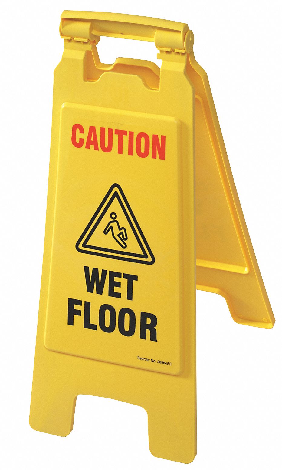 Floor Safety Sign, Caution Wet Floor, 24 3/8 in Height Grainger