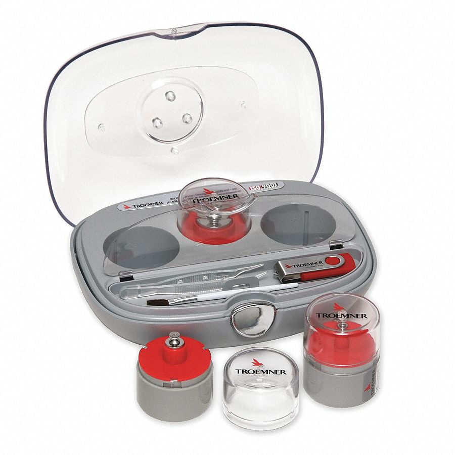 Calibration Weight Kit: 1, Accredited, Alloy 8 Stainless Steel, Metric