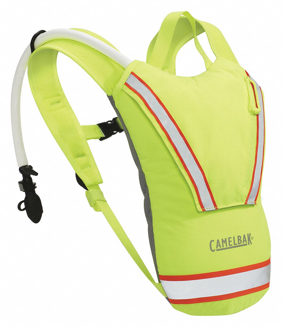 CAMELBAK Hydration Pack, 70 oz/2 L, High Visibility Lime 8N910886798625997 Grainger