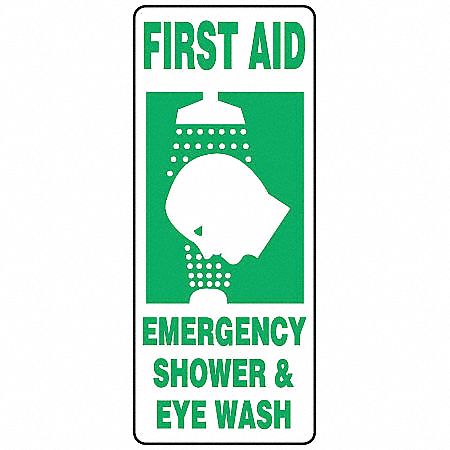 First Aid Sign,17 x 7In,GRN/WHT,AL,ENG