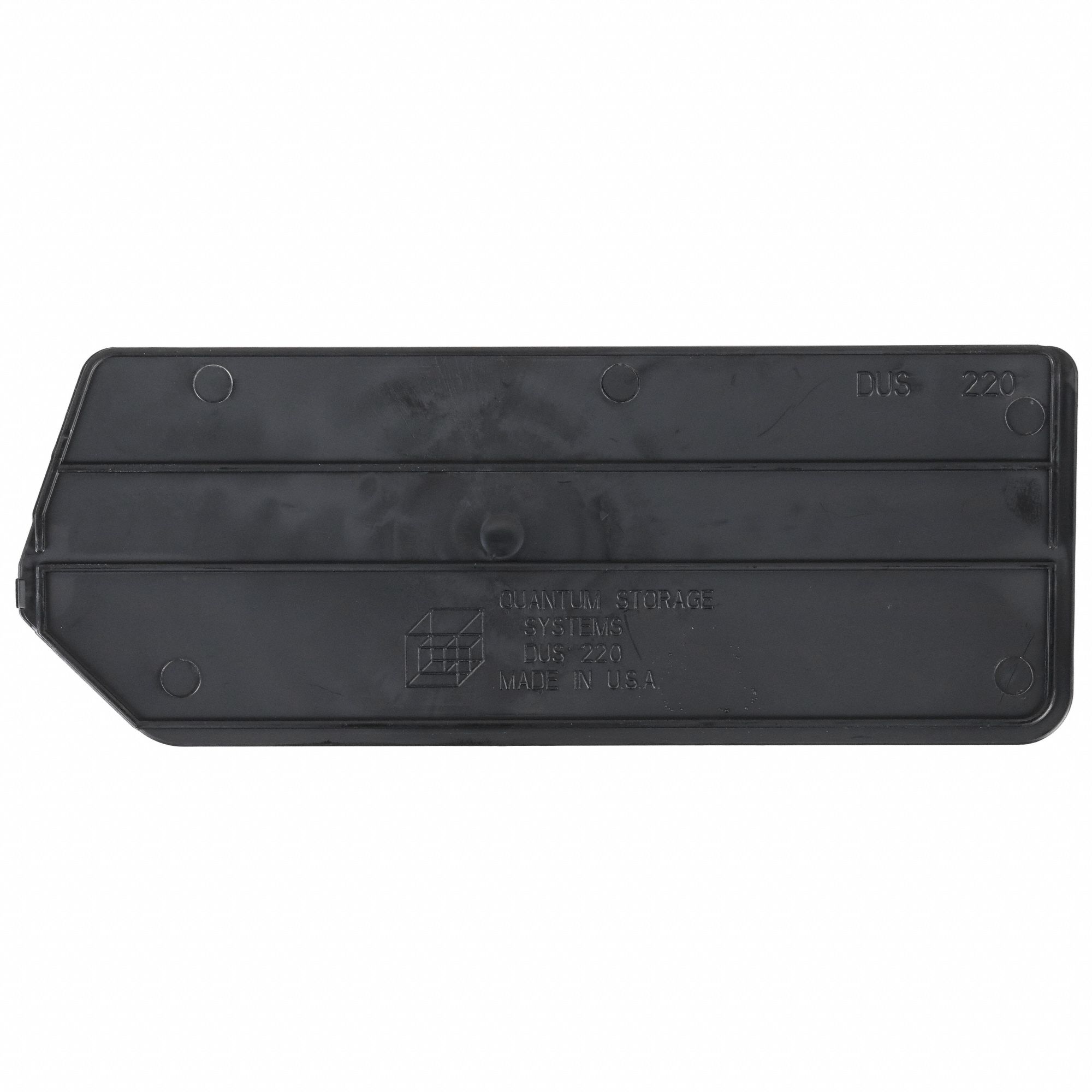 Bin Divider: 6 3/4 in x 2 7/8 in, Electrostatic Discharge Conductive, Black