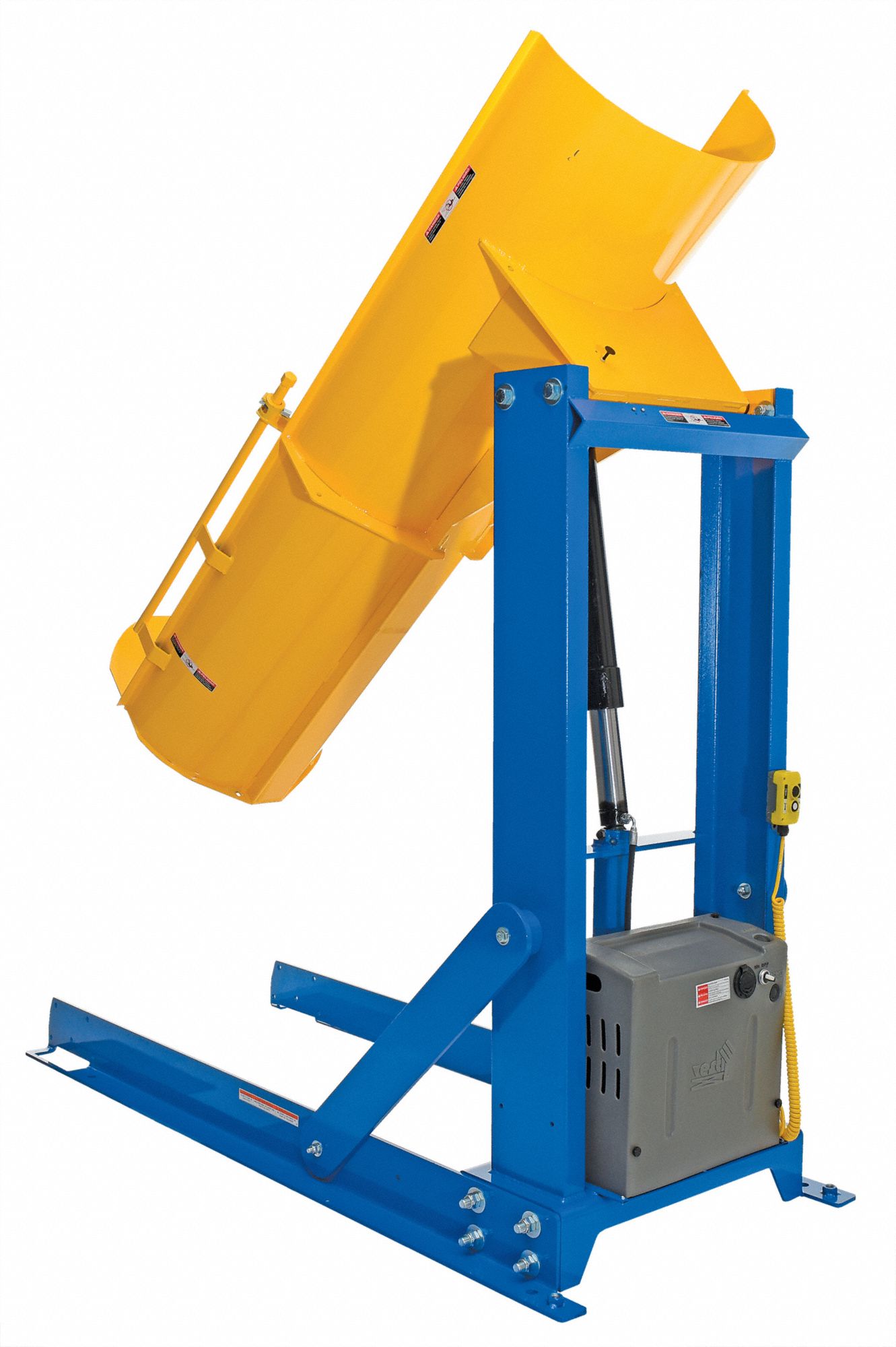 VESTIL Drum Dumper Steel, Stationary, 1,000 lb Wt Capacity, Fiber