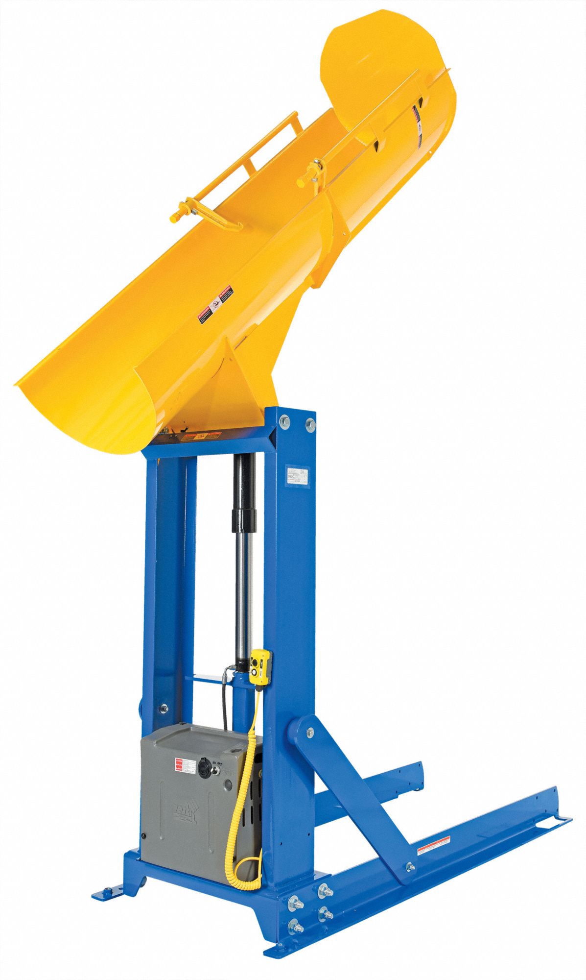 VESTIL Drum Dumper Steel, Stationary, 1,000 lb Wt Capacity, Fiber