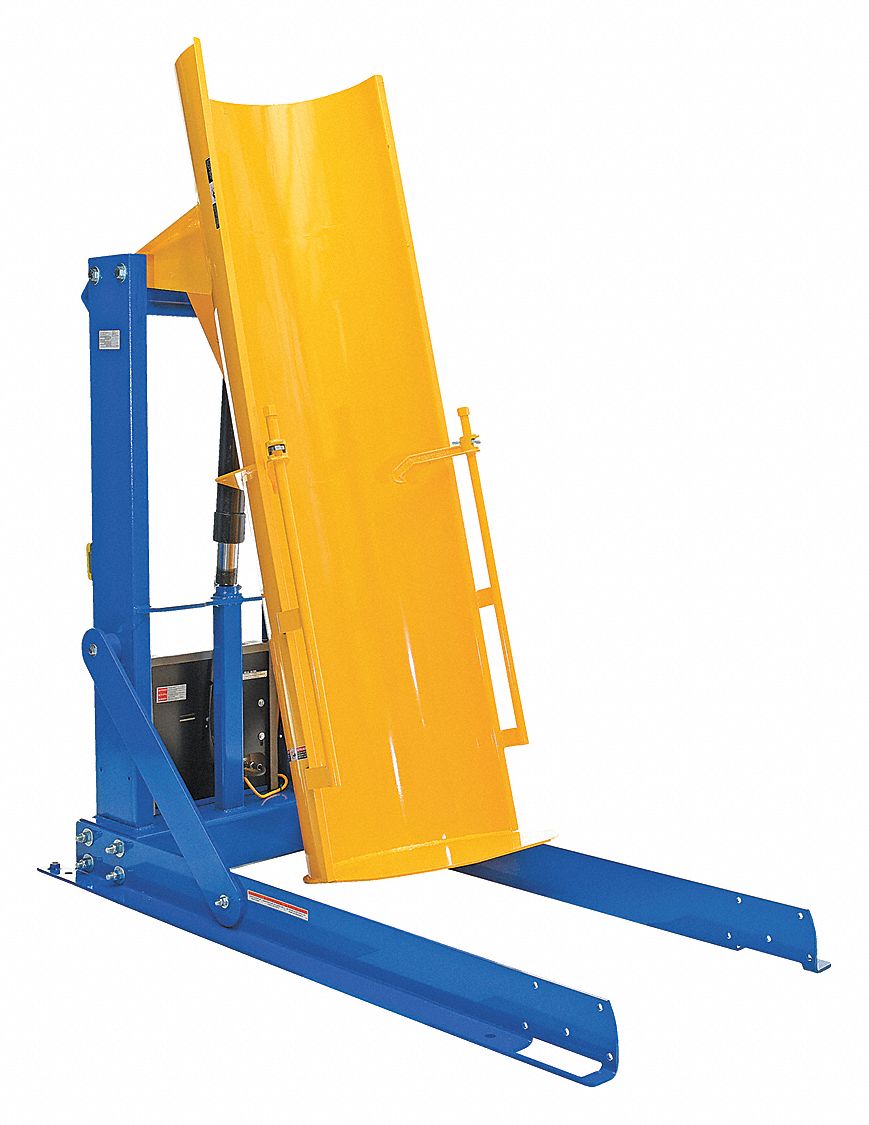 Drum Dumper: Steel, Stationary, 1, 000 lb Wt Capacity, Fiber/Metal/Plastic, Hydraulic, 115V AC