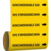 Noncondensable Gas Adhesive Pipe Markers on a Roll