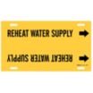 Reheat Water Supply Strap-On Pipe Markers