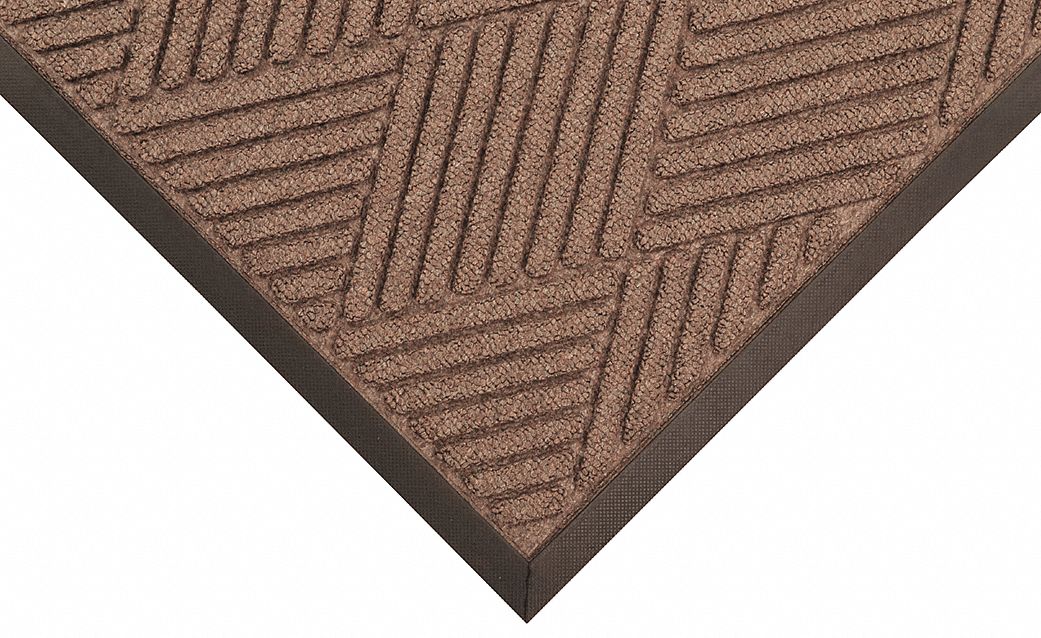 OPUS ENTRANCE FLOOR MAT, 3 X 10 FT, ⅜ IN THICK, BROWN, INDOOR