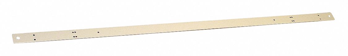 Electrical Supply Mounting Rail: 60 in Overall Wd, 1 1/2 in Overall Dp, Steel, Beige