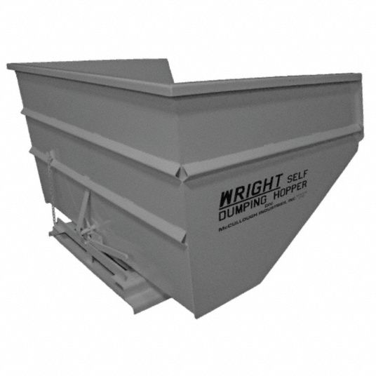 Std Hopper, Steel, Self Dumping Hopper - 8NFX2|50099 GRAY - Grainger