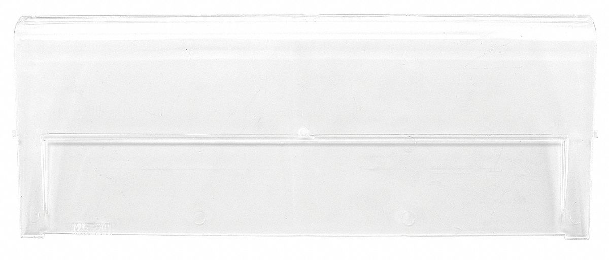 Bin Window: 17 1/8 in x 10 1/4 in, For 14 3/4 in Bin Wd, Clear, Plastic