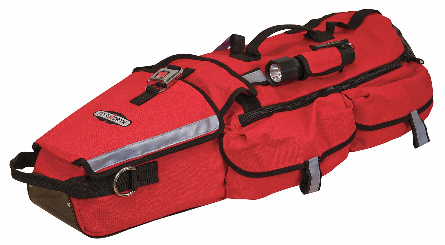 Gear Bag: Hi-Viz Red, 13 in Wd, 10 in Dp, 36 in Ht, 2 Pockets, Nylon