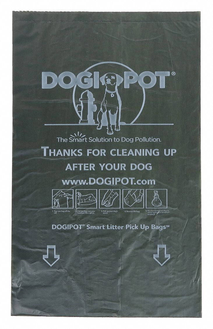 DOGIPOT 8 oz Capacity 8 in Wd Pet Waste Bags 8ZCE8 1402 30