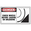 Danger: Chock Wheels Before Loading and Unloading Signs image