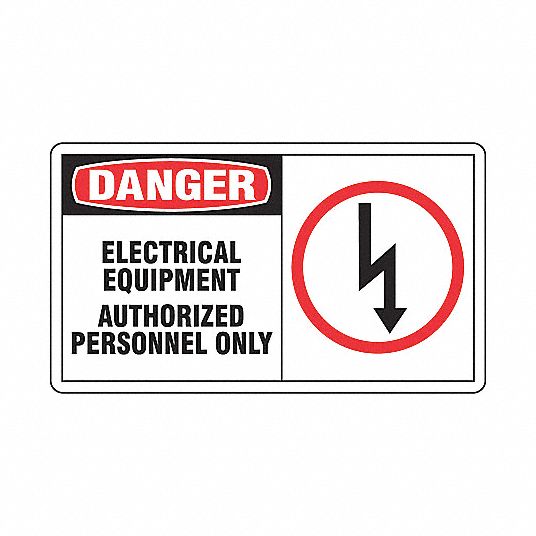 Accuform Safety Label, Sign Format Traditional Osha, Electrical 