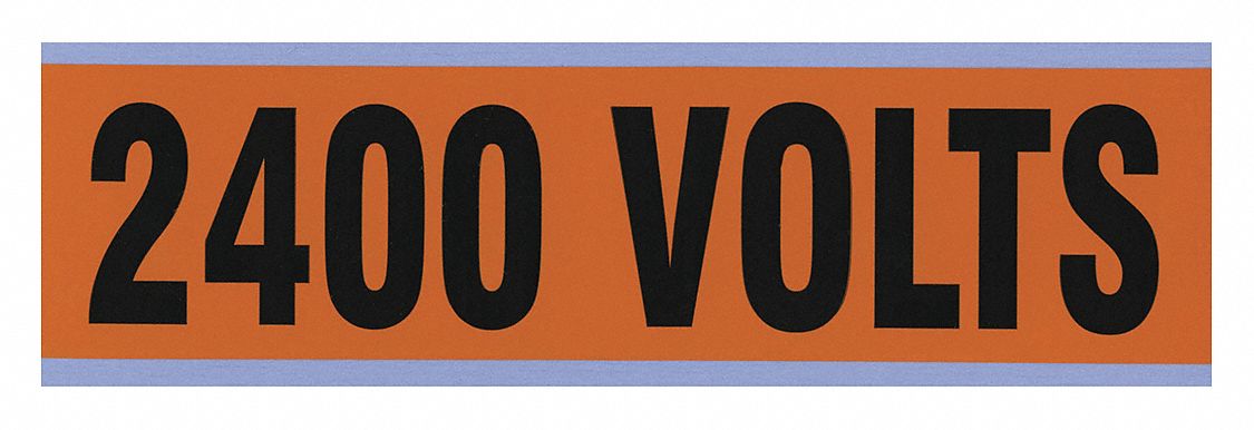 Conduit/Voltage Marker, 2400 Volts, PK5