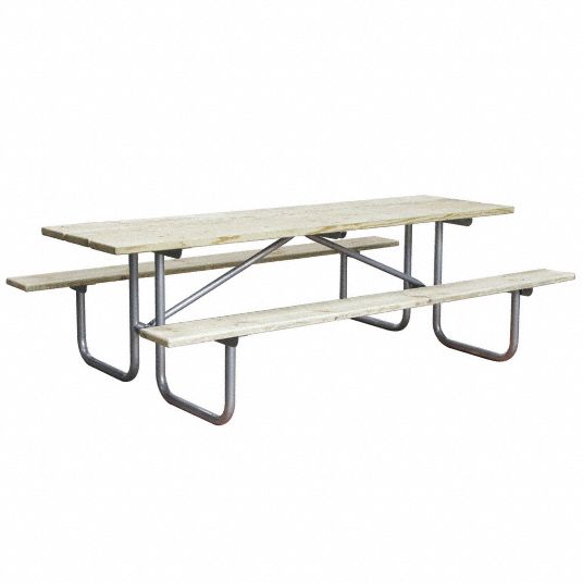 Rectangle, L3 Treated Wood, Picnic Table 8P6128P612 Grainger