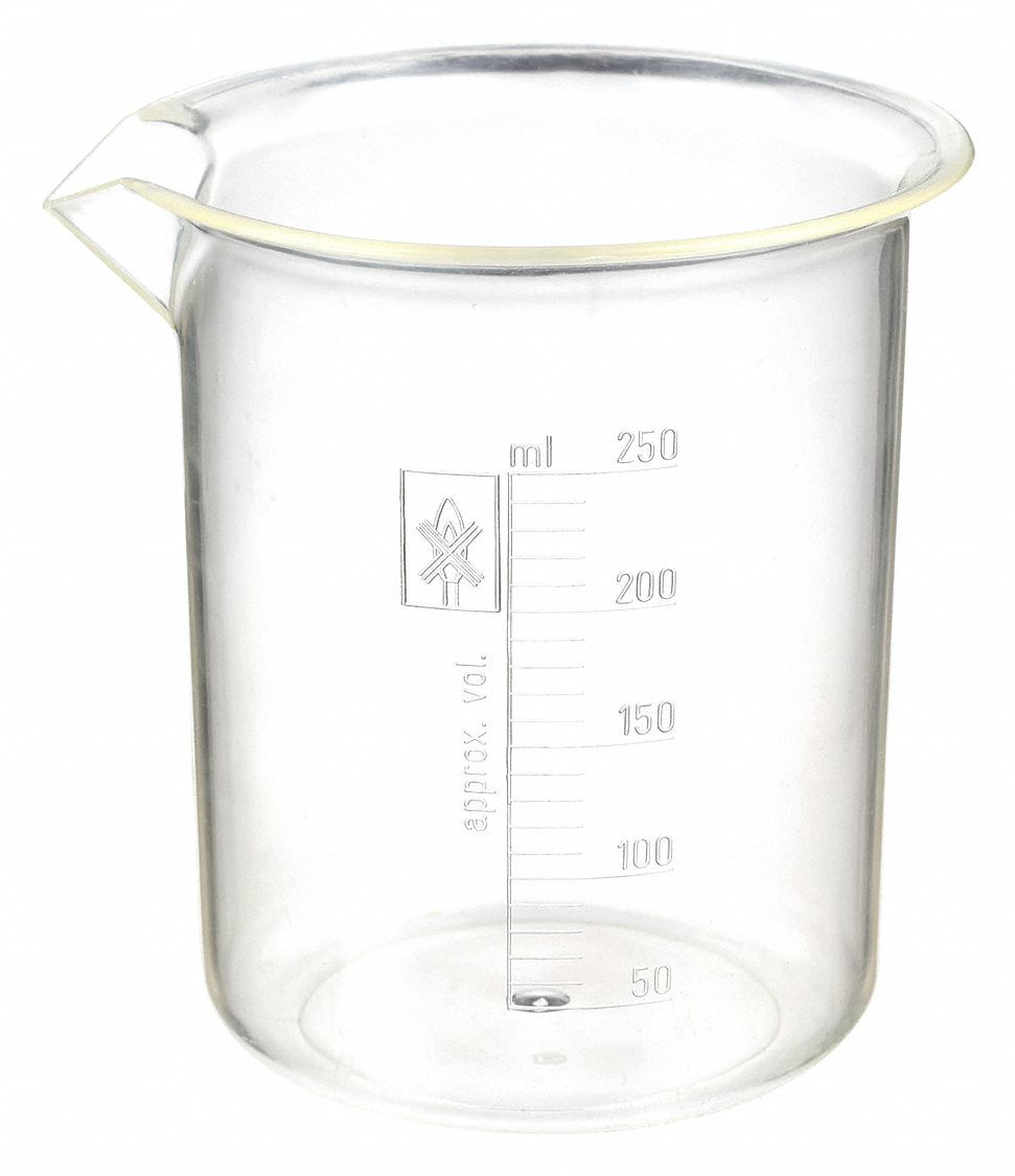 BEAKER,GRADUATED PUMP,250ML,PK8