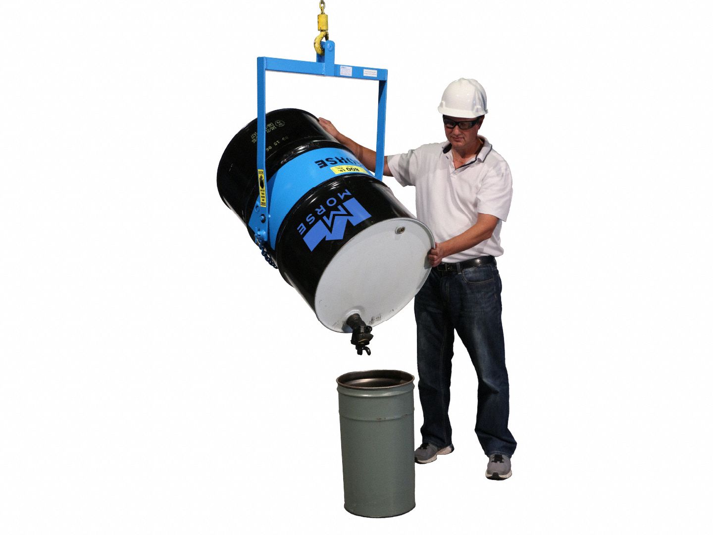 Drum Carrier: For 55 gal Drum Capacity, Metal, 800 lb Wt Capacity, Body, Horizontal/Vertical